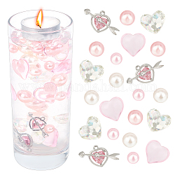 Ornamenti decorativi da tavolo in acrilico a tema San Valentino, candele a sospensione div artigianato ornamenti decorativi creativi, roso, 21x22x9mm