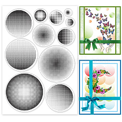 GLOBLELAND Clear Stamps Gradient Round Dot Background Silicone Clear Stamp Seals for Cards Making DIY Scrapbooking Photo Journal Album Decoration