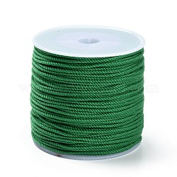Хлопковый шнур макраме, плетеная веревка, с пластиковой катушкой, для настенного крепления, ремесла, Подарочная упаковка, зелёные, 1.2 мм, около 49.21 ярда (45 м) / рулон
