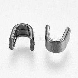 Bekleidungszubehör, Zinklegierungsreißverschluss auf der Oberseite des Steckers, Metallgrau, 4.5x5x3.5 mm