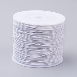 Elastic Cords, White, 0.8mm, about 26.24~28.43 yards(24~26m)/roll