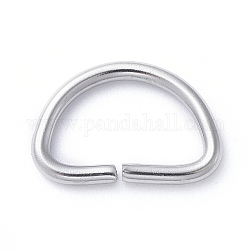 304 Edelstahl d Ringe, Schnallenverschlüsse, für das Gurtband, Umreifungsbeutel, Bekleidungszubehör, Edelstahl Farbe, 14x10x1.5 mm, Innendurchmesser: 11x6.5 mm