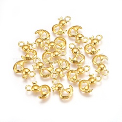 Alloy Finding Charms, Lead Free and Cadmium Free, Duck, Golden, 18x12x3.5mm, Hole: 3mm