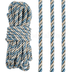 Cordons torsadés en polyester gorgecraft, accessoires de corde de rideau, gris ardoise, 8mm