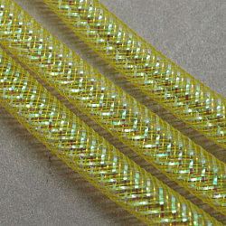Filo tubolare, corda di filo netto plastico, con ab colore della vena, cachi chiaro, 16mm, 28iarde