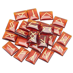 Имитационные нефритовые стеклянные кабошоны, со словом, прямоугольные, цвет шоколада, 20x15x6 мм, 25 шт / пакет, 1bag / коробка