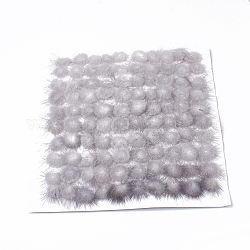 Décoration de boule de fourrure de vison faux, boule de pom pom, pour bricolage, gainsboro, 2.5~3 cm, environ 100 pcs / carte