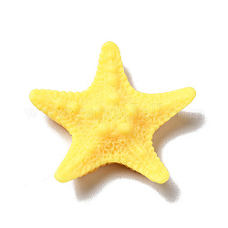 Cabochon in resina opaca animali marini, stella di mare, giallo, 37x38x9mm