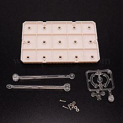 プラモデルおもちゃ組み立てホルダー  鉄製のネジとナット付き  透明  14.5x9.6x0.85cm
