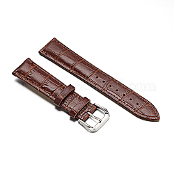 Cinturini per orologi in pelle, con 304 ganci in acciaio inox, sella marrone, 88~120x20x2.5~5mm