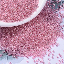 Cuentas de rocailles redondas miyuki, Abalorios de la semilla japonés, (rr535) clavel rosa ceilán, 11/0, 2x1.3mm, agujero: 0.8 mm, aproximamente 5500 unidades / 50 g