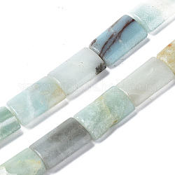 Fili di perline amazonite naturale, rettangolo, 15~17x10x4~5mm, Foro: 0.6 mm, circa 25pcs/filo, 15.75 pollice (40 cm)