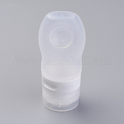 創造的なポータブルシリコンポイントボトリング  シャワーシャンプー化粧品エマルジョン貯蔵ボトル  透明  93x42mm  容量：約37ml（1.25液量オンス）