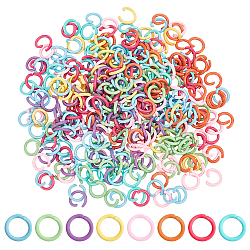 PH PandaHall 320pcs Jump Rings, 8mm Open Jump Rings 8 Colors Chainmail Rings Colored Jewelry Connector Rings 18 Gauge Unsoldered O Ring for Bracelets Necklaces Chain Choker DIY Craft Making