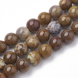 Fili di perline giada naturale, tondo, 4mm, Foro: 1 mm, circa 90pcs/filo, 15.7 pollice