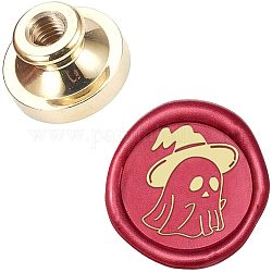 CRASPIRE Wax Seal Stamp Head Ghost Removable Sealing Brass Stamp Head for Creative Gift Envelopes Invitations Cards Decoration