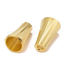 Brass Bead Caps, Cone, Apetalous, Golden, 12~13x8mm, Hole: 2~8mm