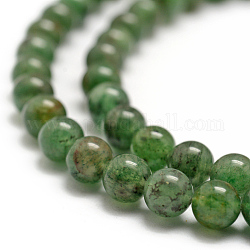 Verde naturale perline avventurina fili, tondo, grado B, 8~8.5mm, Foro: 1 mm, circa 46~48 pezzo, 15.75 pollice (38 cm)