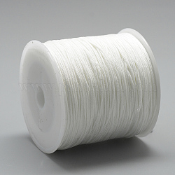 Nylon Thread, Chinese Knotting Cord, White, 1.5mm, about 142.16 yards(130m)/roll