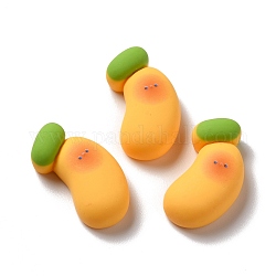 Opaque Resin Cabochons, Banana, Gold, 25.5x14x8mm