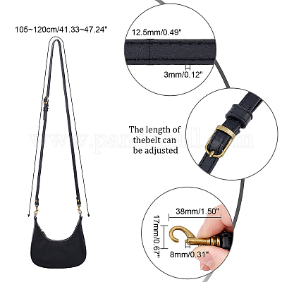 PH PandaHall Black Adjustable Crossbody Strap Replacement Long Purse Strap  Replacement Imitation Leather Crossbody Handbag Belt Replacement for DIY  Shoulder Crossbody Bag Purse Making, 41.3~47.2” : : Clothing,  Shoes & Accessories