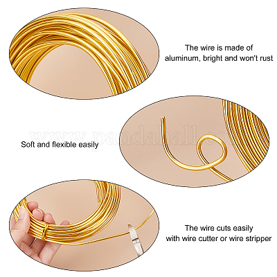 Wholesale PandaHall Elite 5 Rolls 5 Colors Round Copper Craft Wire 