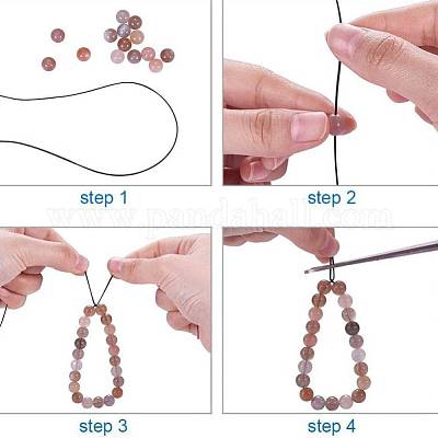 How to tie a knot in an elastic beading cord