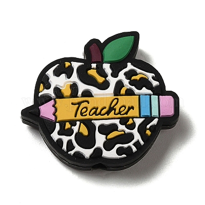 Teacher Apple Focal Beads,Mix Silicone Beads Bulk