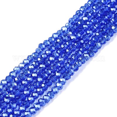 Chapelets de perles en verre électroplaqué&nbsp;EGLA-A044-T1mm-A31-1