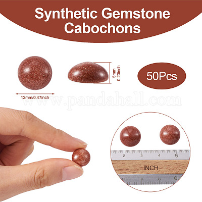Synthetischen Aventurin cabochons&nbsp;G-R416-12mm-47-1