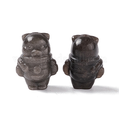Natürliche silberne Obsidianperlen&nbsp;G-G859-13-1
