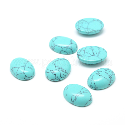 Gefärbte synthetische türkis-Edelstein-Cabochons&nbsp;G-T020-18x25mm-20-1