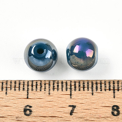 Perles de verre nacrées électrolytiques&nbsp;EGLA-T021-14B-03-1