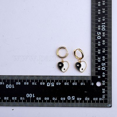 Orecchini Yin Yang In Acciaio Inossidabile – Simbolo Armonia, Pendenti Bianco E Nero, 3 Cm, Regalo - 4