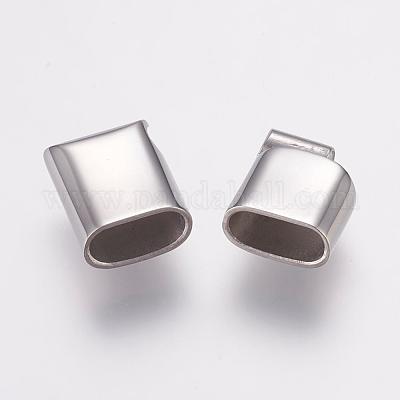 Magnetic clasp 6x12mm. Stainless steel. For leather cords. 05P