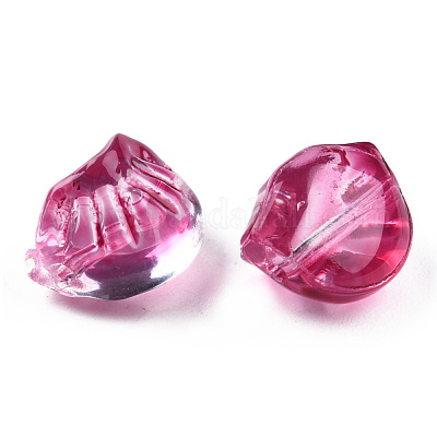 Perles de verre peintes par pulvérisation transparent&nbsp;GLAA-N035-033-C10-1