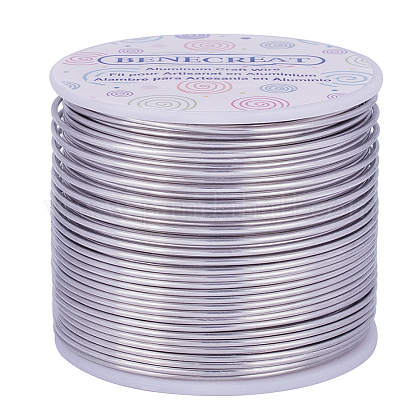 BENECREAT 15 Gauge/1.5mm Tarnish Resistant Jewelry Craft Wire 68m Bendable Aluminum Sculpting Metal Wire for Jewelry Craft Beading Work - Primary Color AW-BC0001-1.5mm-17-1