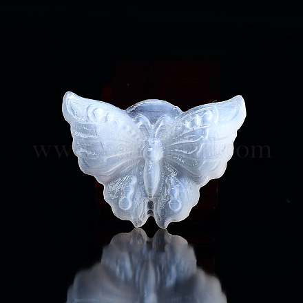 Figurine di selenite naturale a forma di farfalla DJEW-PW0021-13B-1