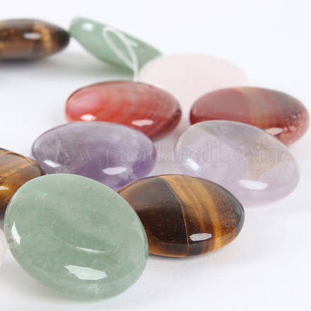 Chapelets de perles de pierre gemme naturelle G-E243-07-1