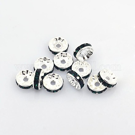 Brass Grade A Rhinestone Spacer Beads RSB039NF-12-1
