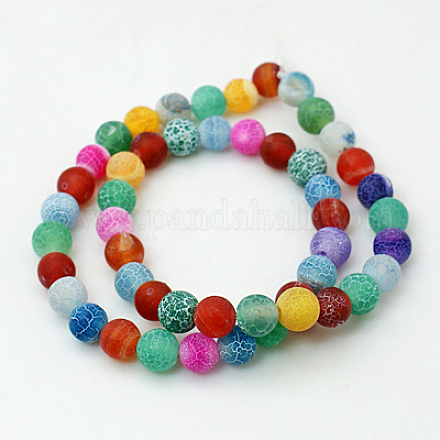Natural Crackle Agate Beads Strands X-G-G055-10mm-9-1