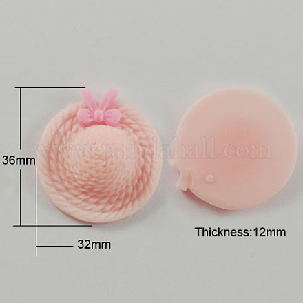 Hat Resin Cabochons CRES-A1284-5-1