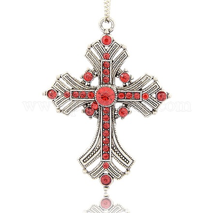 Alloy Latin Cross clenched Large Gothic Pendants ALRI-J030-21AS-1