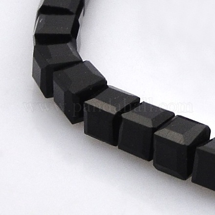 Faceted Cube Glass Beads Strands GLAA-A031-3mm-02-1