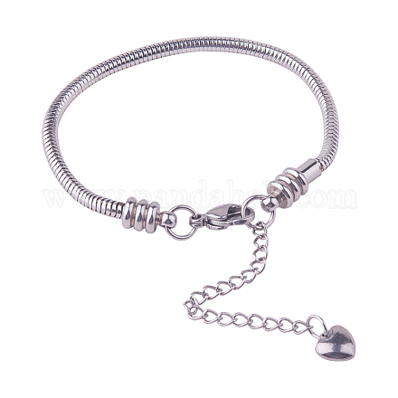 304 in acciaio inox catene serpente braccialetti europei STAS-PH0006-03D-1
