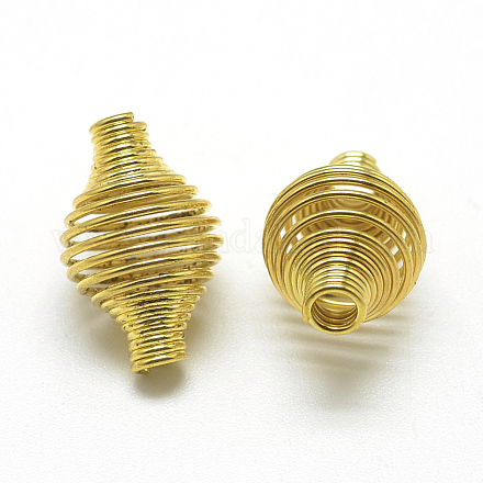 Perles de printemps en fer plaqué IFIN-S696-101G-1