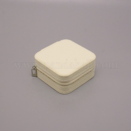 Коробка для хранения ювелирных изделий из искусственной кожи LBOX-WH0001-04C-1