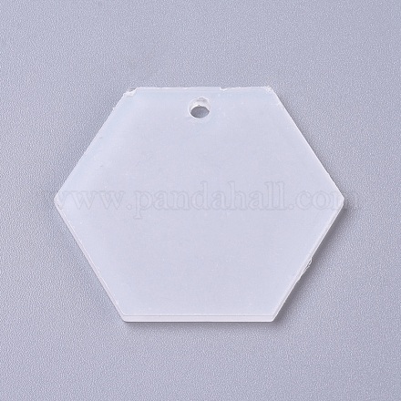 Transparent Acrylic Blank Pendants TACR-WH0002-12-1