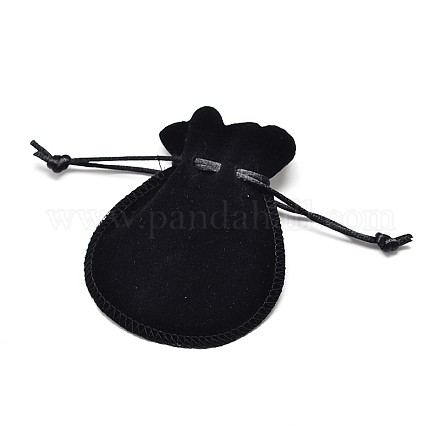 Velvet Bags Drawstring Jewelry Pouches TP-O002-C-06-1