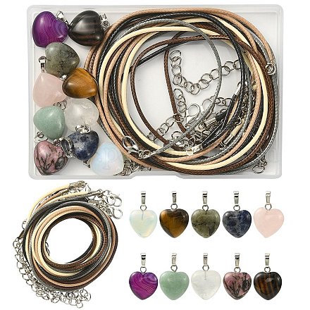 Набор для изготовления ожерелья в форме сердца своими руками DIY-YW0007-23-1
